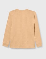 Dagi Kadın V Yaka Uzun Kollu Örgülü Sweatshirt, Örme, Süprem