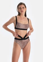 Dagi Leopar Baskılı Slip Bikini Altı, 24SW81006ST
