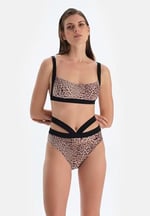 Dagi Leopar Baskılı Slip Bikini Altı, 24SW81006ST