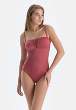 Dagi Tak Çık Kaplı Çıkarılabilir Askılı Mayo, 24SW85024ST