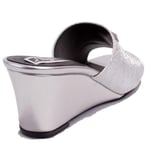 Dagoster DZA07-108524344 Gümüş Dolgu Taban Topuklu Kadın Terlik