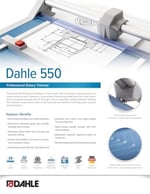 Dahle 550 kağıt kesici (DIN A4'e kadar, 20 yaprak kesme performansı, 2 mm kesme yüksekliği) mavi - Seçenekler: Bis A4, Bis A0, Bis A1, Bis A3