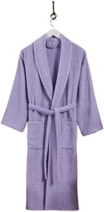DAILY DESENLİ ŞAL YAKA BUKLE BORNOZ L-XL Mor