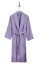 DAILY DESENLİ ŞAL YAKA BUKLE BORNOZ L-XL Mor