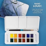 Daler Rowney Aquafine Sulu Boya Seyahat Seti, 24 Yarım Kap