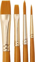 Daler Rowney Taklon Fırça Seti Kısa Sap 5'Li #3 (216920502) - Seçenekler: 5'li, 4'lü, 6'li, 10'lu, #1, #2, #3, #4...