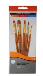 Daler Rowney Taklon Fırça Seti Kısa Sap 5'Li #3 (216920502) - Seçenekler: 5'li, 4'lü, 6'li, 10'lu, #1, #2, #3, #4...