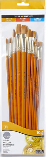 Daler Rowney Taklon Fırça Seti Kısa Sap 5'Li #3 (216920502) - Seçenekler: 5'li, 4'lü, 6'li, 10'lu, #1, #2, #3, #4...