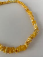 Damla Kehribar Yetişkin Kolye Süt Rengi 46-48 Cm tsbh93