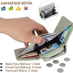 Damy Deri Cüzdan, Kadın Küçük RFID Kartlık, Fermuarlı, Erkek Mekanizmalı İnce, Mıknatıslı, Spor, Kartvizitlik, Mini Kredi Kartlık 925 (Siyah)