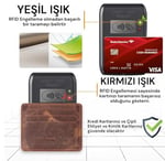 Damy Deri Cüzdan, Kadın Küçük RFID Kartlık, Fermuarlı, Erkek Mekanizmalı İnce, Mıknatıslı, Spor, Kartvizitlik, Mini Kredi Kartlık 530 (Kahve)