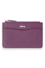 Damy Deri Cüzdan, Kadın Küçük RFID Kartlık, Fermuarlı, Erkek Mekanizmalı İnce, Mıknatıslı, Spor, Kartvizitlik, Mini Kredi Kartlık 904 (Mürdüm)