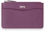 Damy Deri Cüzdan, Kadın Küçük RFID Kartlık, Fermuarlı, Erkek Mekanizmalı İnce, Mıknatıslı, Spor, Kartvizitlik, Mini Kredi Kartlık 904 (Mürdüm)