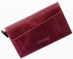 Damy Hakiki Deri Unisex Mekanizmalı Kartlık 611CR - Bordo