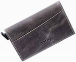 Damy Hakiki Deri Unisex Mekanizmalı Kartlık 611CR - Antrasit
