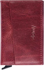 Damy Hakiki Deri Unisex Mekanizmalı Kartlık 611CR - Bordo