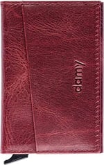 Damy Hakiki Deri Unisex Mekanizmalı Kartlık 611CR - Bordo