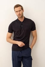 Danger Erkek Çizgi Desenli Slim-fit Kalıp Polo Yaka Yazlık Triko T-shirt - 5003DNGR