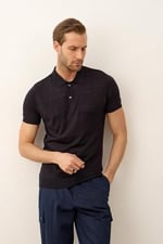 Danger Erkek Çizgi Desenli Slim-fit Kalıp Polo Yaka Yazlık Triko T-shirt - 5003DNGR