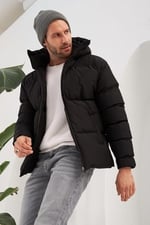 Danger Erkek Garnili Su Ve Rüzgar Geçirmez Oversize Şişme Mont 561DNGR