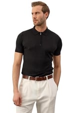 Danger Erkek Slim-fit Kalıp Polo Yaka Yazlık Triko T-shirt - 5006DNGR