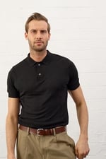 Danger Erkek Slim-fit Kalıp Polo Yaka Yazlık Triko T-shirt - 5002DNGR