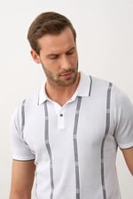 Danger Erkek Slim-fit Kalıp Polo Yaka Ince Triko T-shirt Koyu - 5012DNGR