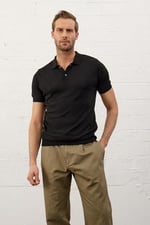 Danger Erkek Slim-fit Kalıp Polo Yaka Yazlık Triko T-shirt - 5002DNGR