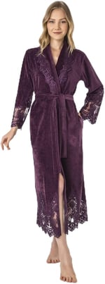 dantelli Bambo Cotton Bayan Sabahlık Bornoz