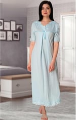 Dantelli Mavi Lohusa Gecelik, XL, Effortt 5033 I-89C0018315636
