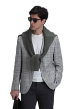 Dany Spor Erkek Blazer Ceket Slim Fit Gri 52