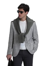 Dany Spor Erkek Blazer Ceket Slim Fit Gri 54