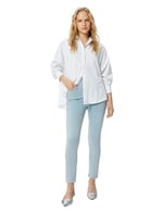 Dar Kesim Yüksek Bel Kot Pantolon Esnek Cepli Pamuklu - Carmen Skinny Jeans