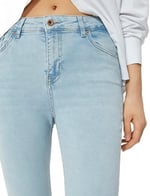 Dar Kesim Yüksek Bel Kot Pantolon Esnek Cepli Pamuklu - Carmen Skinny Jeans
