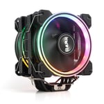 Dark Freezer X128, 2x12cm FRGB LED'li, Intel & AMD Uyumlu, 4pin PWM Fanlı, 6x Isı Borusu, Direkt Kontak İşlemci Soğutucu (DKCCX128)