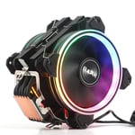 Dark Freezer X128, 2x12cm FRGB LED'li, Intel & AMD Uyumlu, 4pin PWM Fanlı, 6x Isı Borusu, Direkt Kontak İşlemci Soğutucu (DKCCX128)