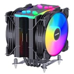 Dark Freezer X129 2xAddresseble RGB LED Fanlı Kule Tipi Soğutucu (DKCCX129)