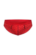 Darkzone Erkek Kırmızı Kalp Desenli Lastikli Slip-1