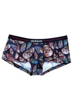 Darkzone Kadın Kurukafa Desenli Dijital Baskılı Pamuk Boyshort Boxer-1