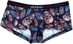 Darkzone Kadın Kurukafa Desenli Dijital Baskılı Pamuk Boyshort Boxer-1