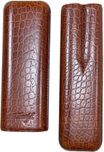 Davidoff Croco Deri Puro Kılıfı Churchill Taba 2li (46Ring)