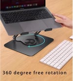 Daytona ZR-110 B Alüminyum 360 Derece Dönen Tabanlı Katlanabilir Taşınabilir Laptop Standı (Koyu Gri)