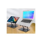 Daytona ZR-110 B Alüminyum 360 Derece Dönen Tabanlı Katlanabilir Taşınabilir Laptop Standı (Koyu Gri)
