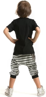 DD Hiphop Erkek Çocuk T-shirt Kapri Şort Takım