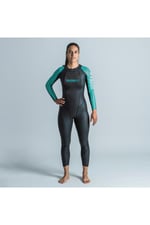 Decathlon Kadın Neopren Wetsuit 2,5/2mm OWS 500 Glideskin, Koyu Turkuaz Yeşili, XL