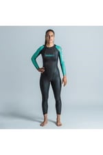 Decathlon Kadın Neopren Wetsuit 2,5/2mm OWS 500 Glideskin, Koyu Turkuaz Yeşili, XL