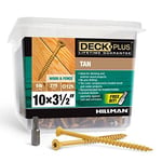 Deck Plus Wood Screws, Self-Drilling, Tan Ceramic, 3.5-In. x #10, 5-Lbs. -48422