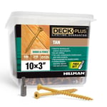 Deck Plus Wood Screws, Self-Drilling, Tan Ceramic, 3-In. x #10, 5-Lbs. -48419