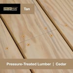 Deck Plus Wood Screws, Self-Drilling, Tan Ceramic, 3.5-In. x #10, 5-Lbs. -48422