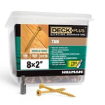Deck Plus Wood Screws, Self-Drilling, Tan Ceramic, 2-In. x #8, 5-Lbs. -48414